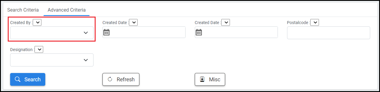 control changed to dropdown